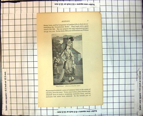 Original old antique print - antique,