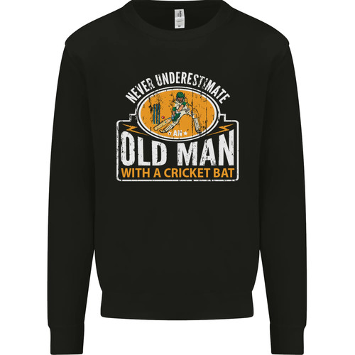 Old man with cricket bat - old,