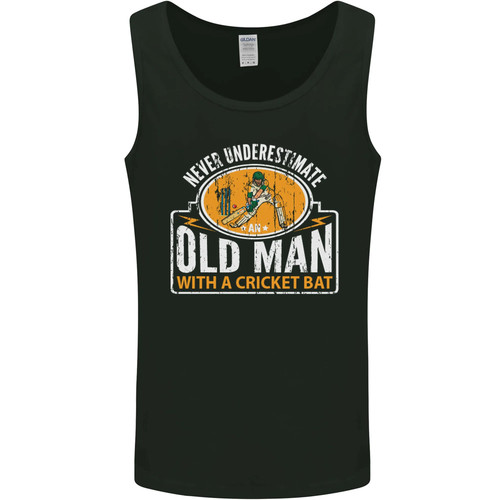 Old man with cricket - man, bat