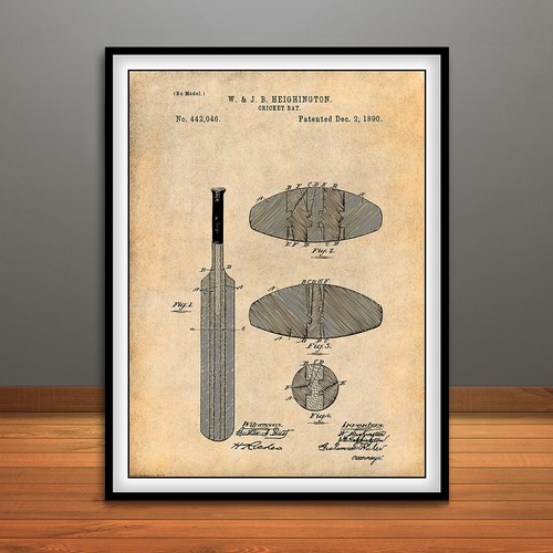 1890 cricket bat patent - bat,