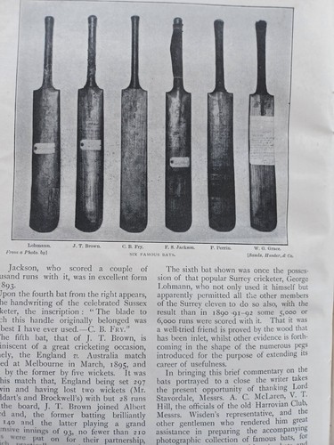 Famous cricket bats - bats, rare