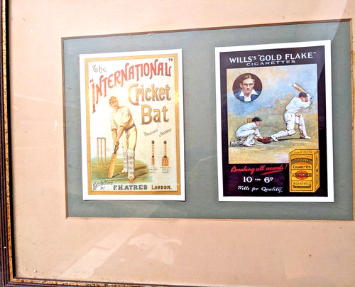 Framed old cricket - cricket, advertising