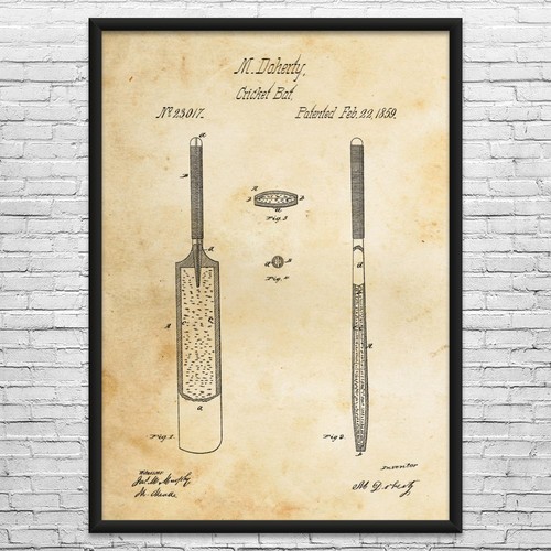 Cricket bat patent - bat, wall